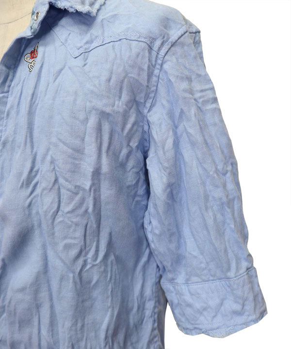 フランシストモークス WASHED LINEN WIRED H/S HOOK SHIRT - SE7EN