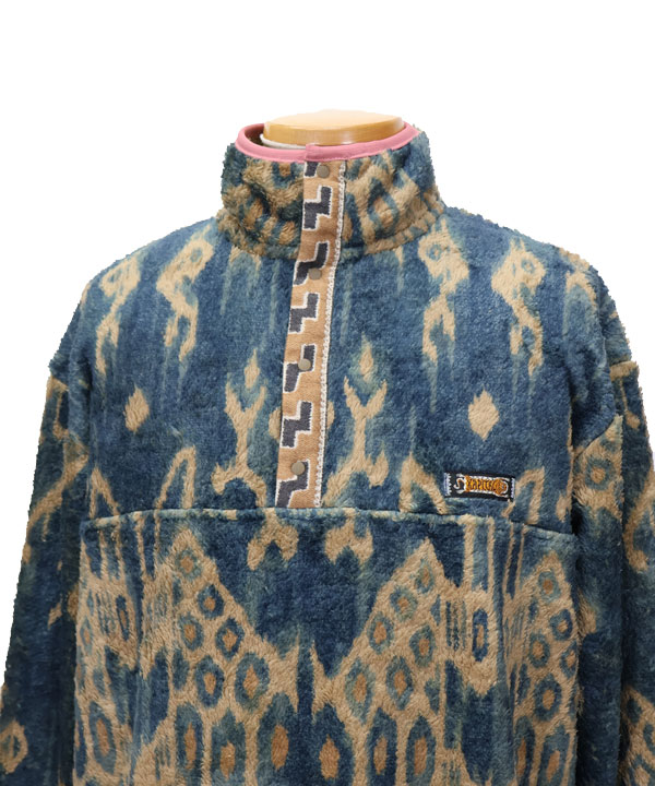 KAPITAL キャピタル ジャワかすり柄フリース スナップT - SE7EN